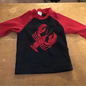 Gymboree boys Lobster rash guard